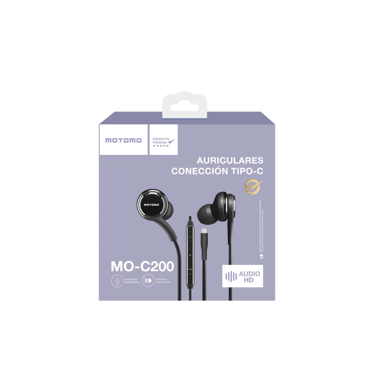 MOTOMO - AUDIFONO IN EAR USB-C HD C/MANOS LIBRES MOTOMO AUEAMO14