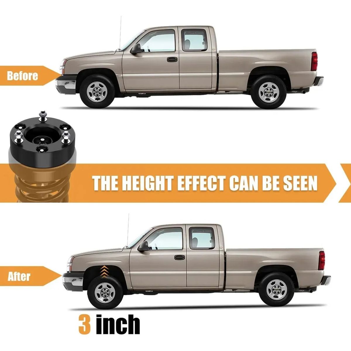 KUANGYE - Kit De Levante Completo Para Chevrolet Silverado 2007-2023