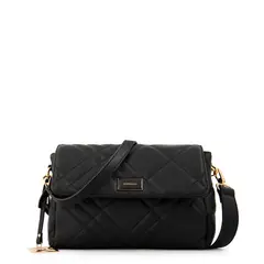 AMPHORA - Cartera bandolera con tapa anisa pequeña negro