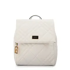 AMPHORA - Mochila con tapa anisa mediana blanco