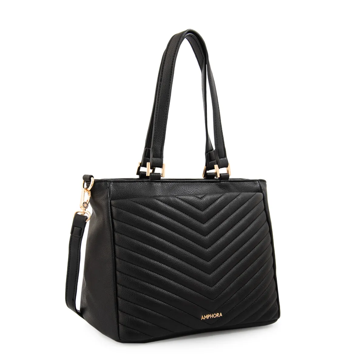 AMPHORA - Cartera tote filomena mediana negro