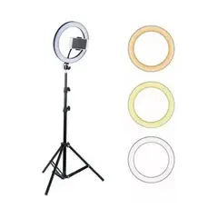 GENERICO - Aro De Luz Led Grande 26 cm Con Tripode 2 Metros