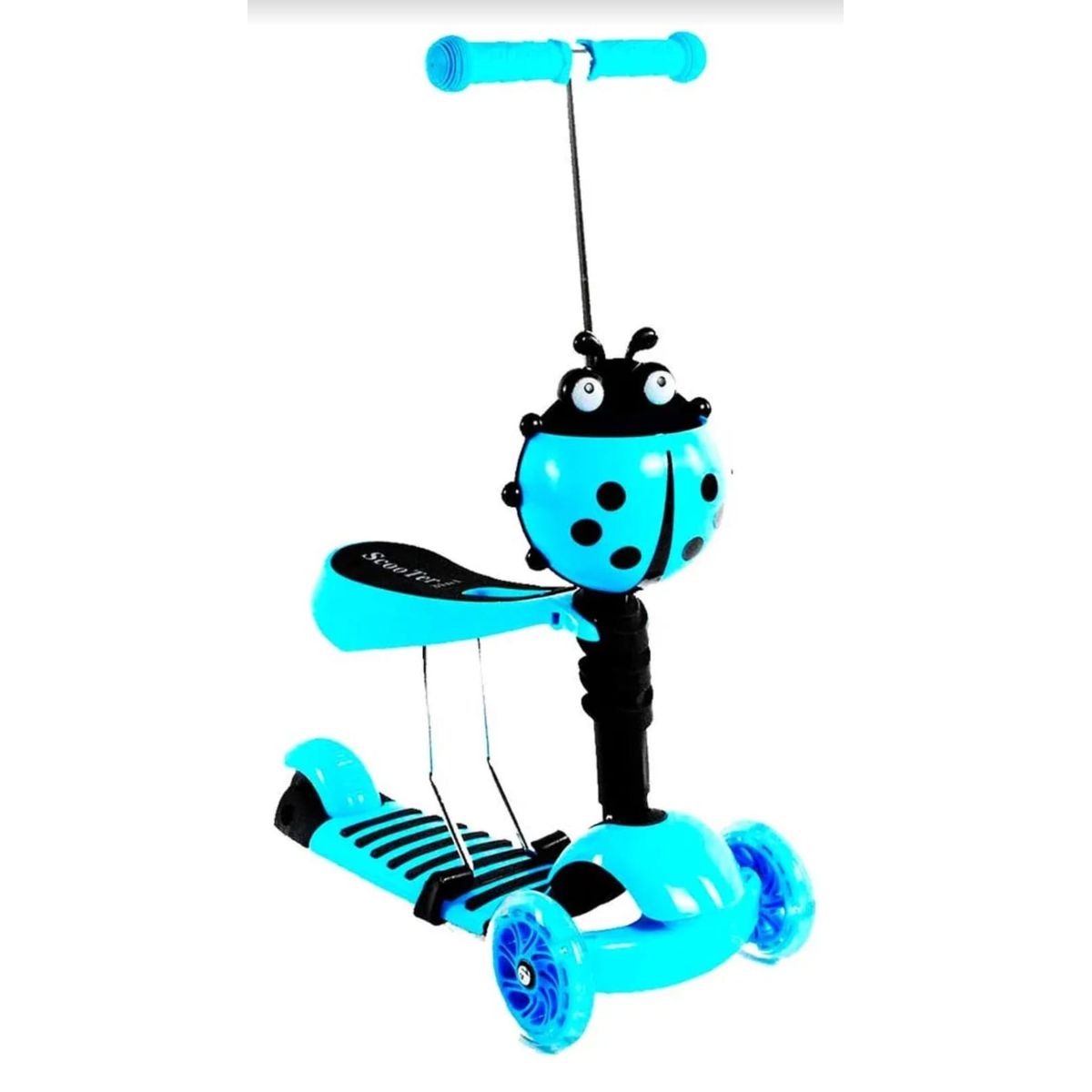 BJ HOGAR - Scooter 3 en 1 Monopatin Y Ruedas Con Luces