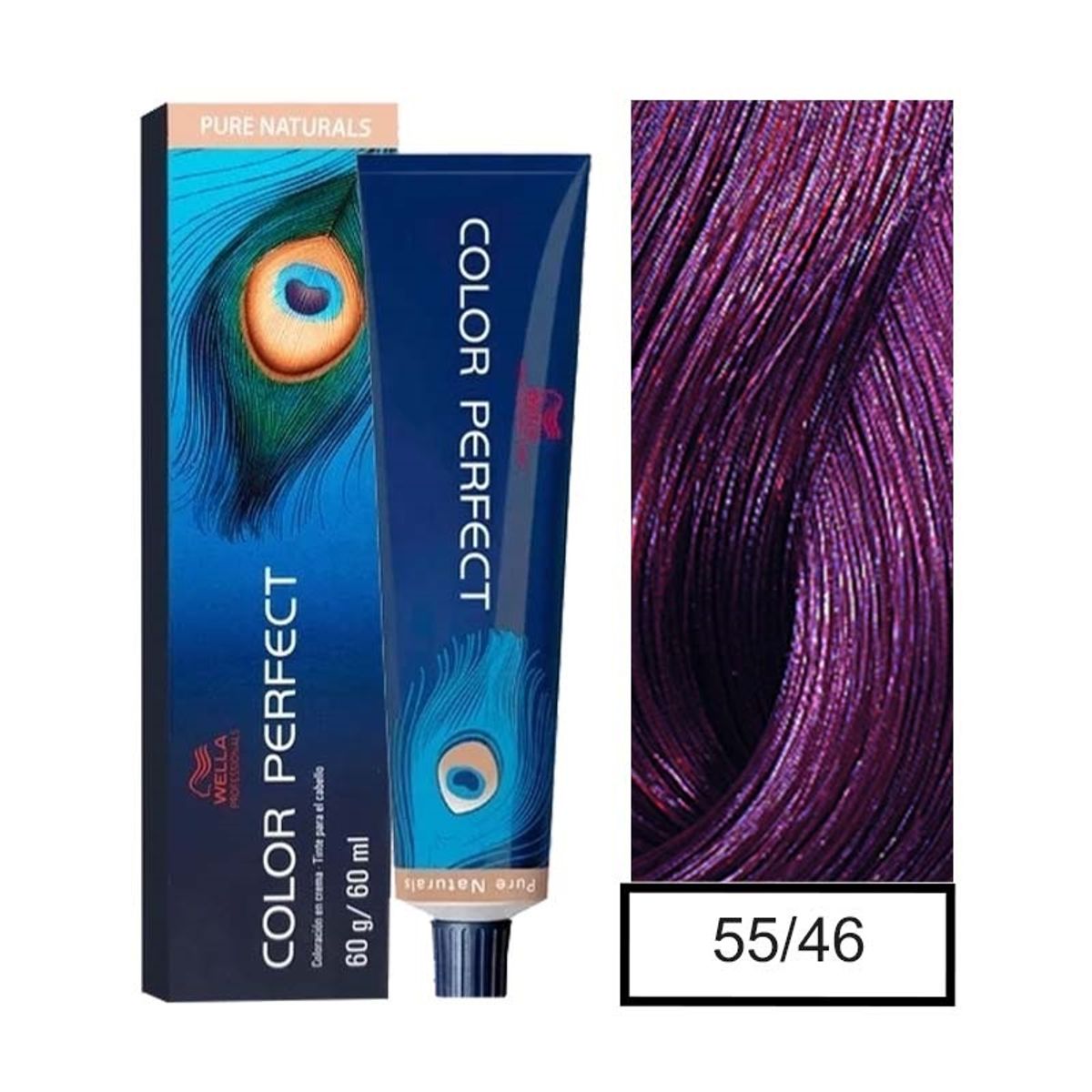 WELLA - Tinte Wella Color Perfect 55.46 Castaño Claro Int Rojo Violeta 60ml