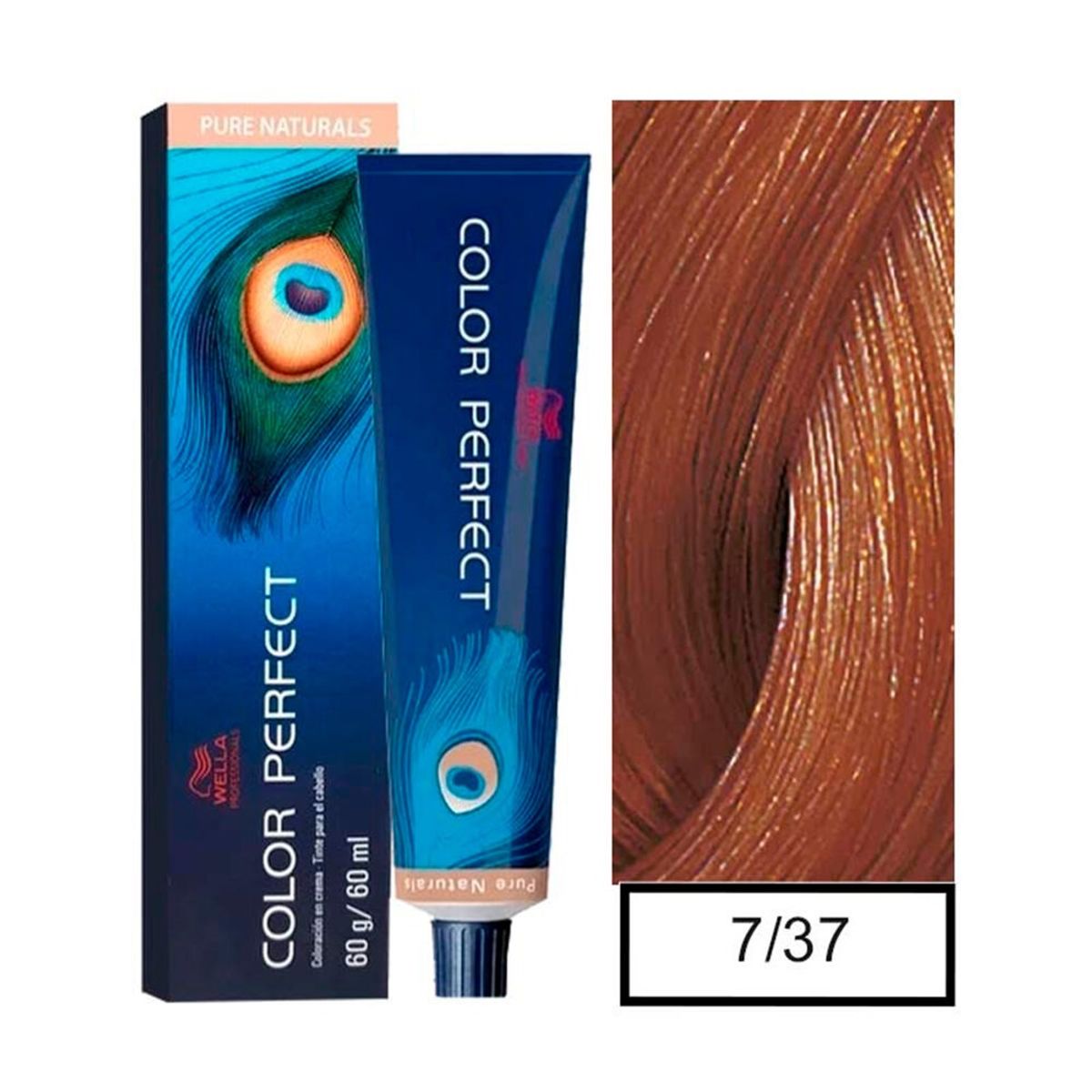 WELLA - Tinte Wella Color Perfect 7.37 Rubio Med Dorado Marron 60ml