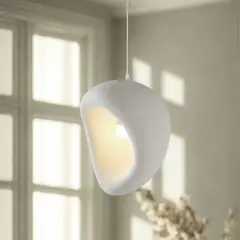 SANTU HOME & DECO - Lampara Colgante Japandi Zen Textura Ovo