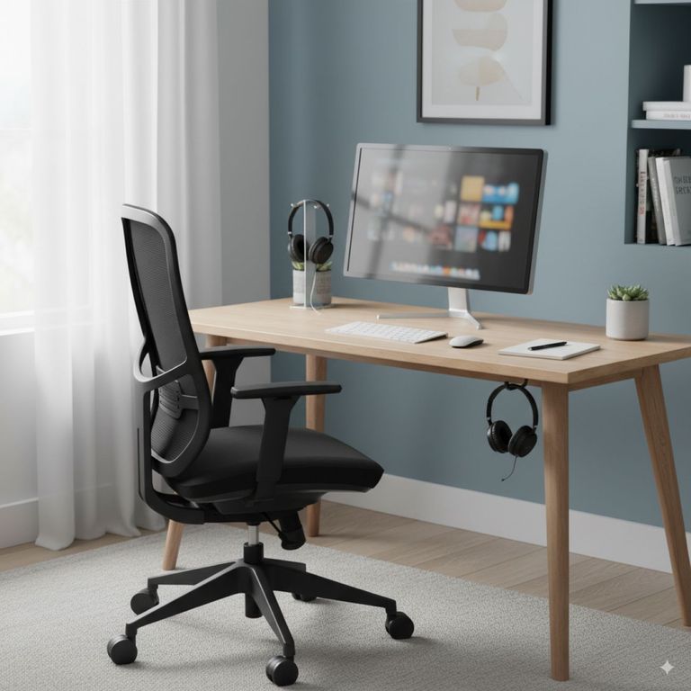Silla escritorio Home Office Cadiz Negro