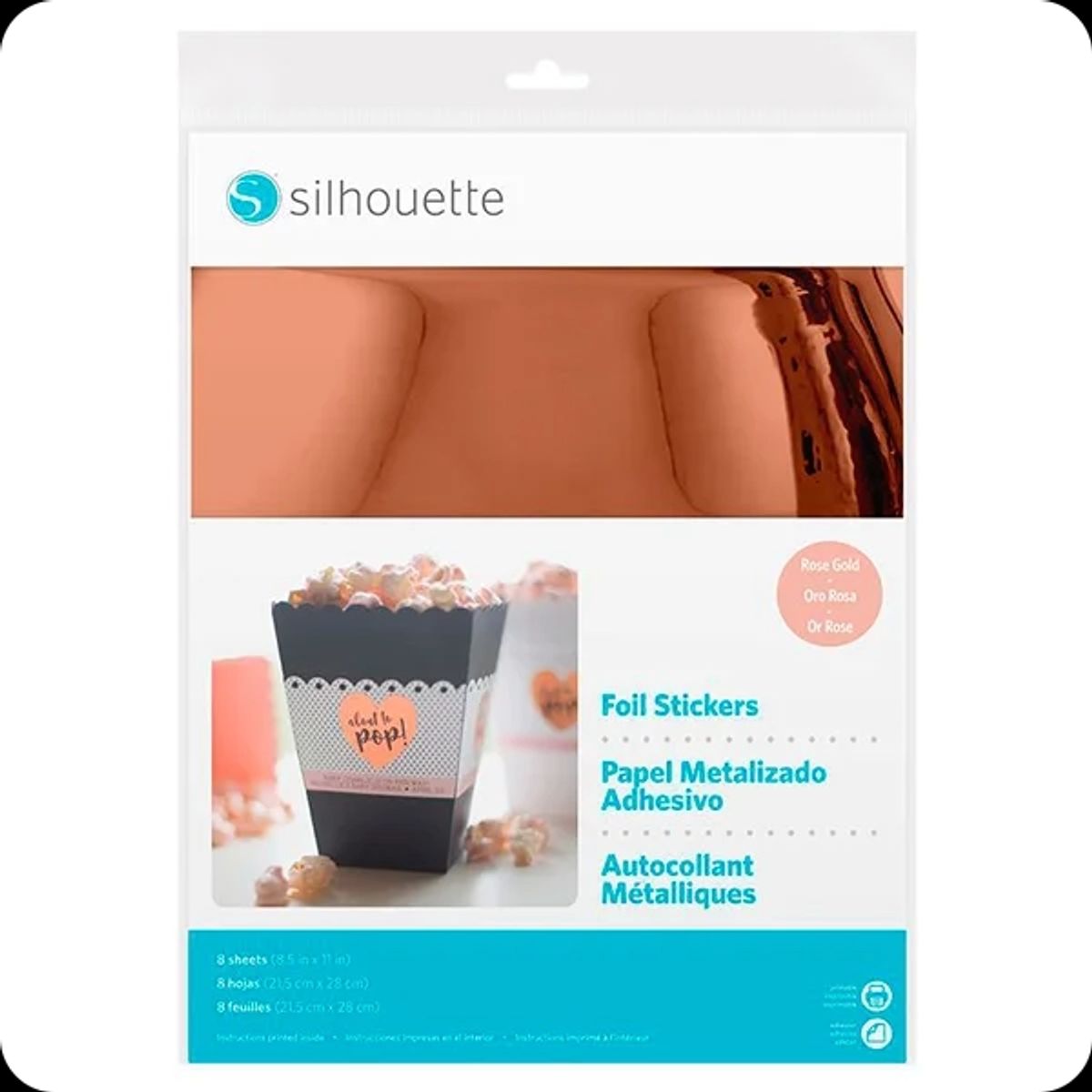 SILHOUETTE - Hojas Metálicas Imprimibles Oro Rosado Silhouette