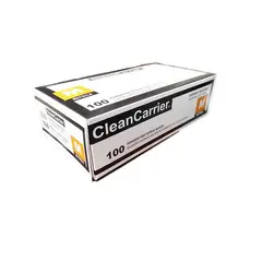 CLEANCARRIER - Guantes de Nitrilo Negro Talla M 100 unidades