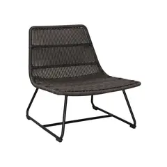 SUR DISEÑO - Sillón exterior Weav negro café tostado