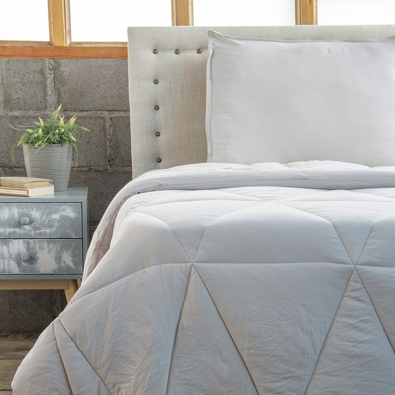 NAUTICA - Juego Plumon Comforter 1.5 pl Nautica Home c/funda -Poliester 95gr - Beige