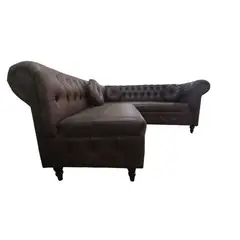 GENERICO - Sofa Seccional Capitones Chocolate