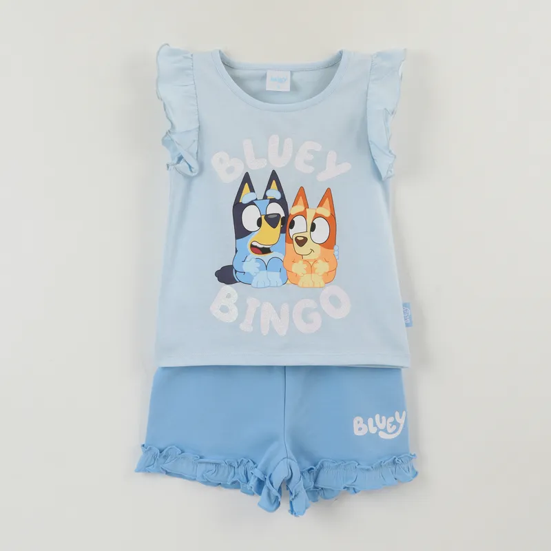 BLUEY - Conjunto Niña Celeste Bluey & Bingo Bluey