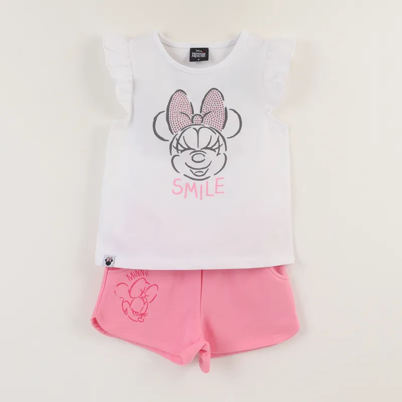 DISNEY - Conjunto Niña Blanco Minnie Smile Disney