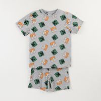 Pijama Corto Niño Gris Full Print Creeper Alex