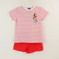 DISNEY - Conjunto Niña Rojo Rayas Minnie Mouse