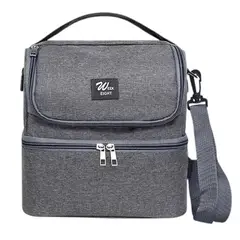 OFERTABKN - Lonchera Termica De 2 Pisos Impermeable Con Correa