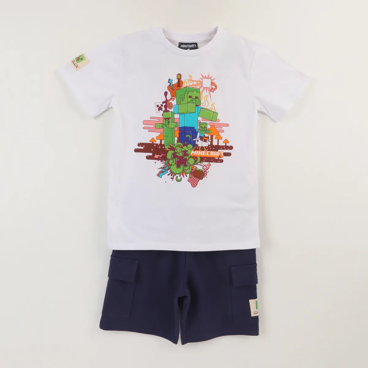 MINECRAFT - Conjunto Niño Blanco Zombies Minecraft