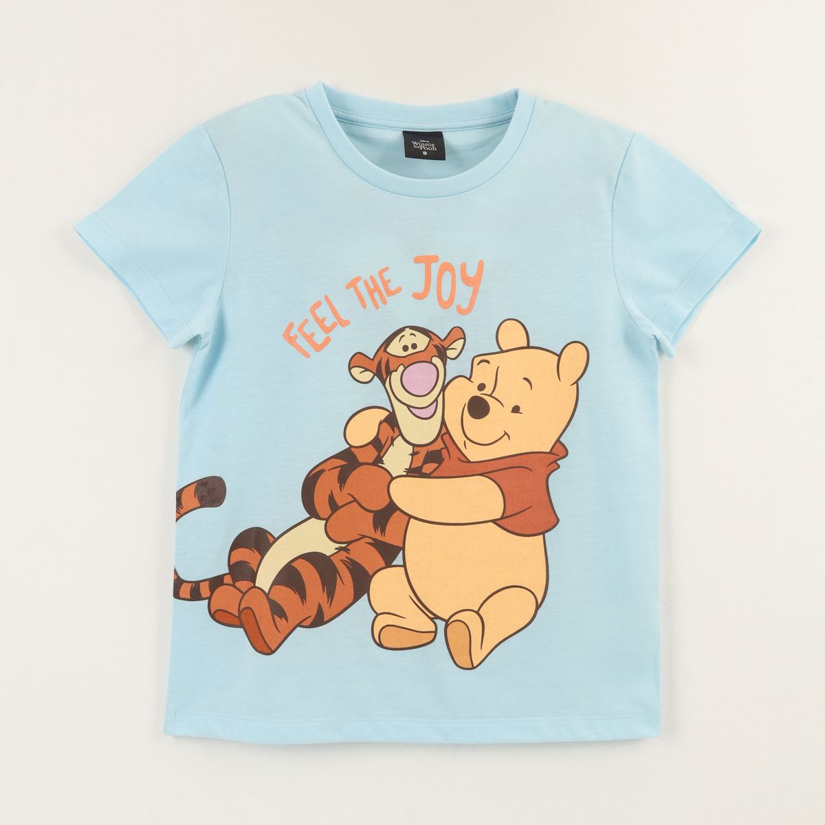 DISNEY - Polera Manga Corta Niña Celeste Winnie & Tiger Disney