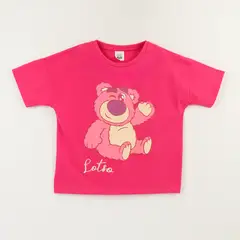 DISNEY - Polera Manga Corta Niña Fucsia Lotso Toy Story