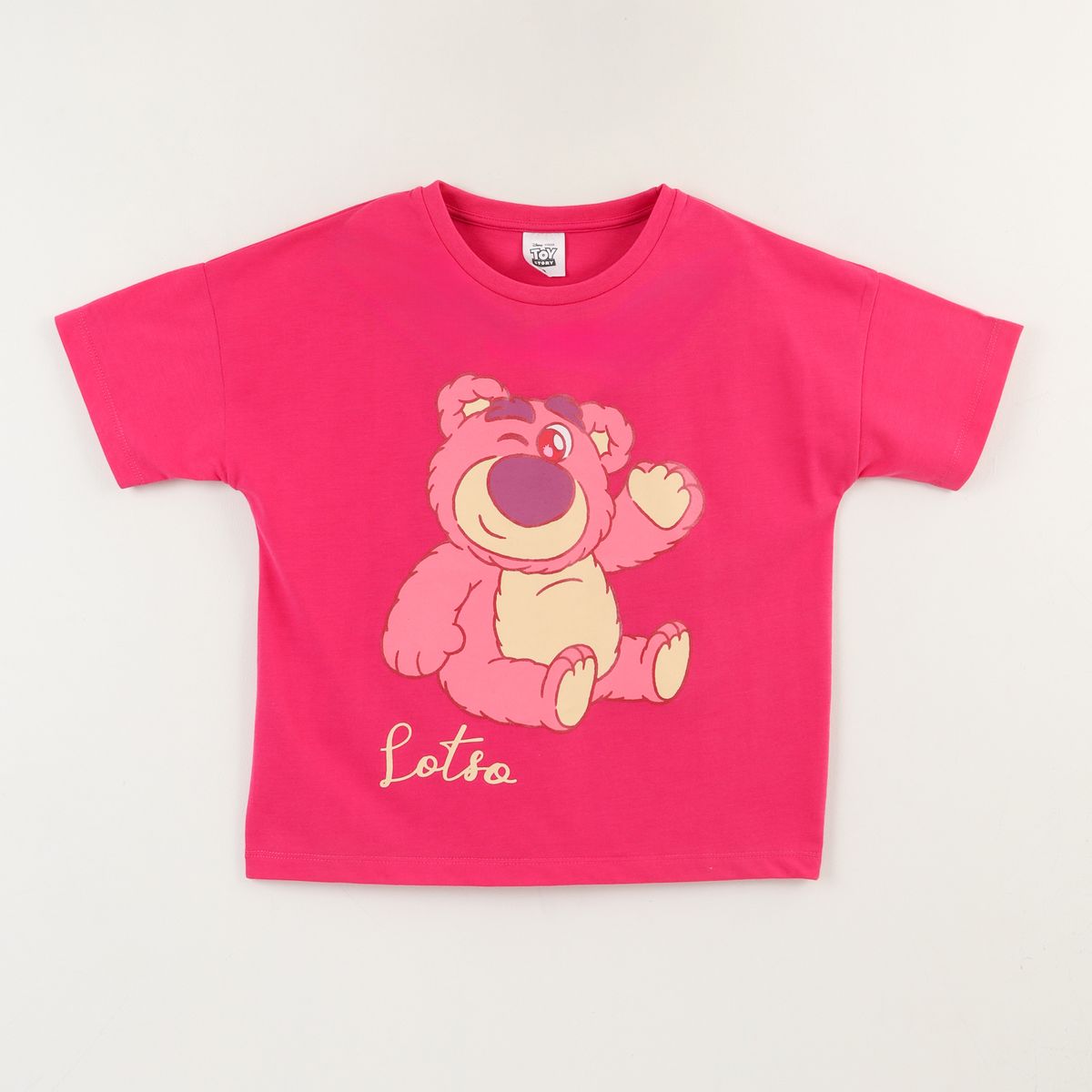 DISNEY - Polera Manga Corta Niña Fucsia Lotso Toy Story Disney