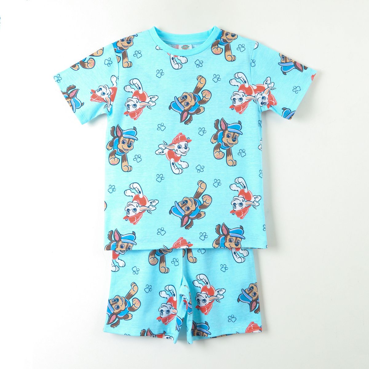 PAW PATROL - Pijama Corto Niño Celeste Print Chase Marshall Paw Patrol