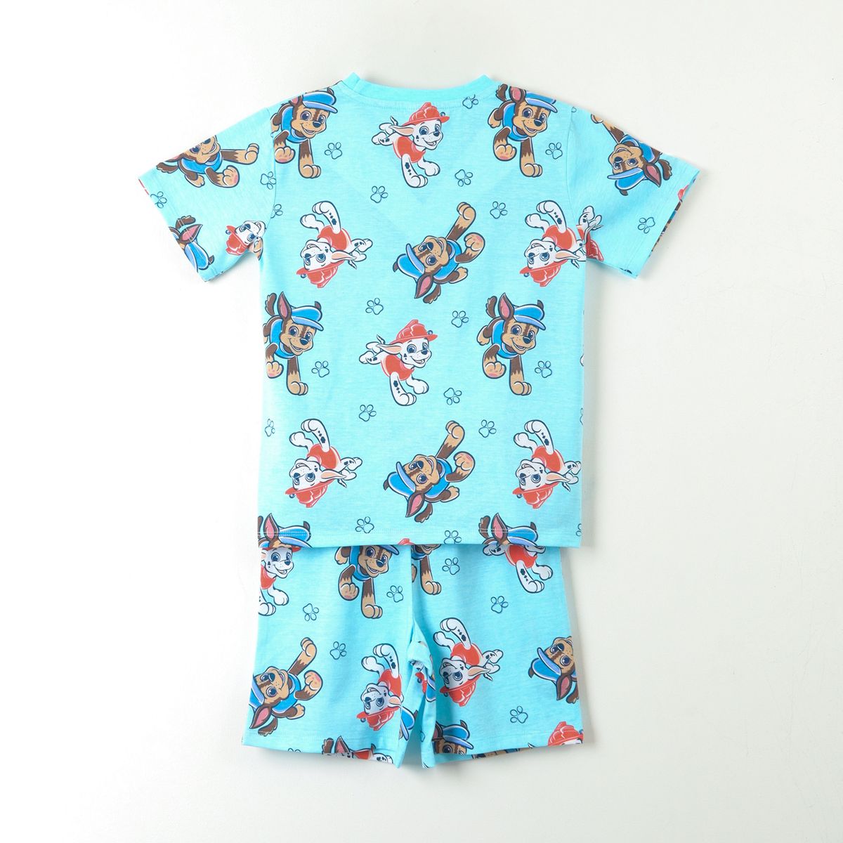 PAW PATROL - Pijama Corto Niño Celeste Print Chase Marshall Paw Patrol