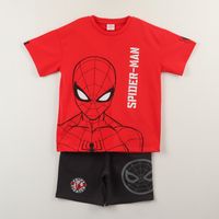 Conjunto Niño Rojo Cara Spiderman