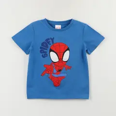 MARVEL - Polera Manga Corta Niño Azul Spidey Pose