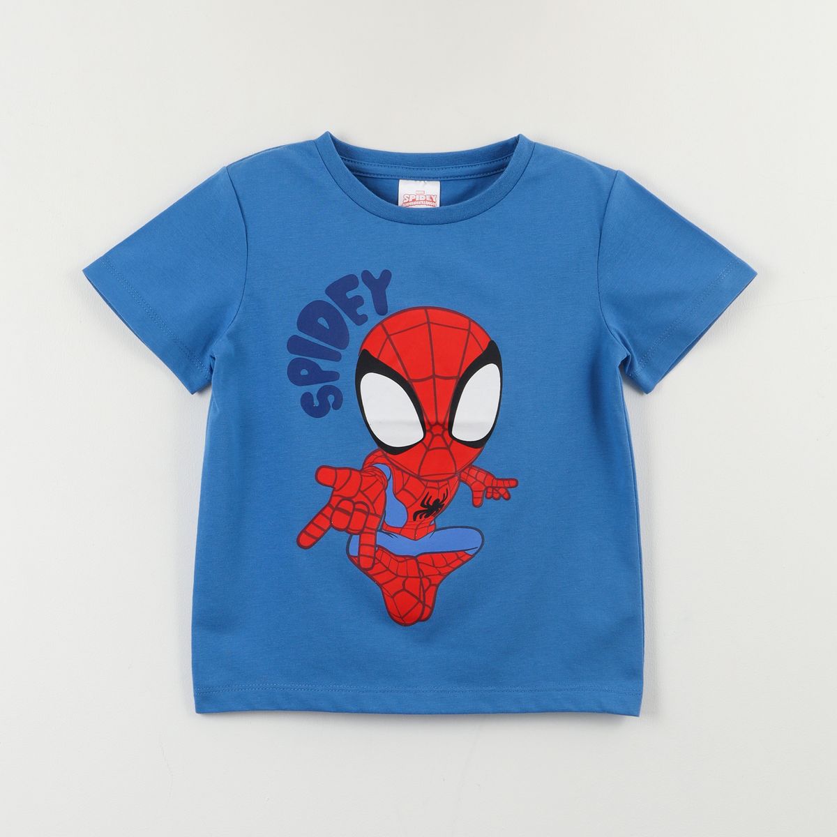 MARVEL - Polera Manga Corta Niño Azul Spidey Pose Marvel