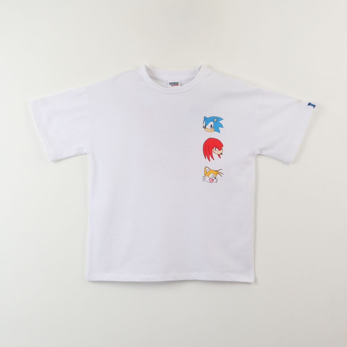 SONIC - Polera Manga Corta Niño Blanco Back Print Sonic