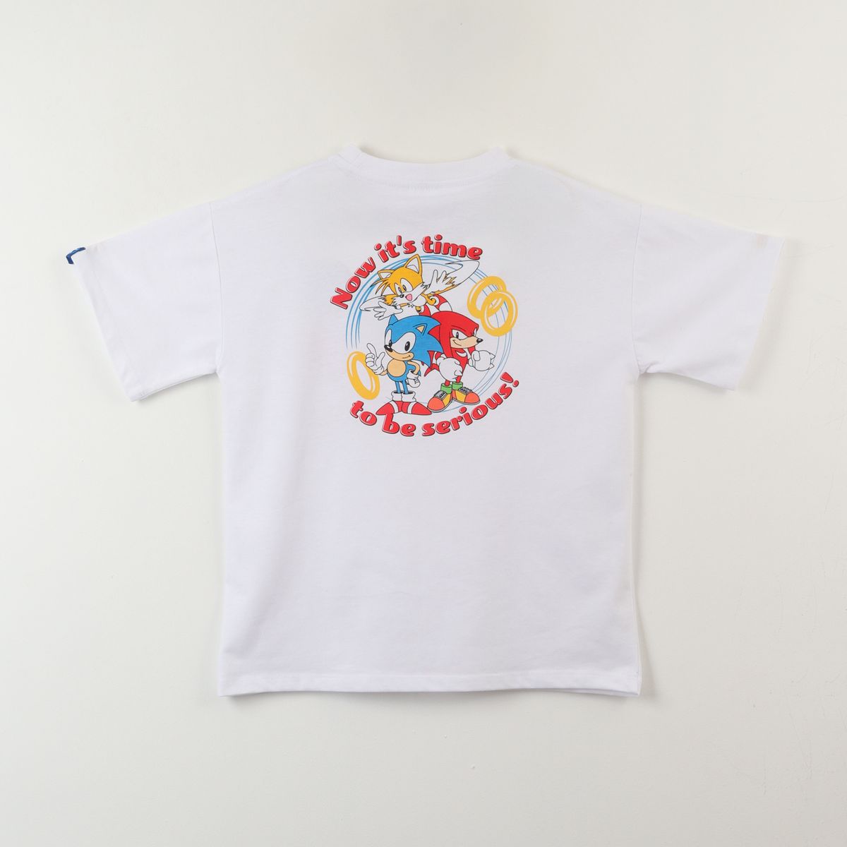 SONIC - Polera Manga Corta Niño Blanco Back Print Sonic