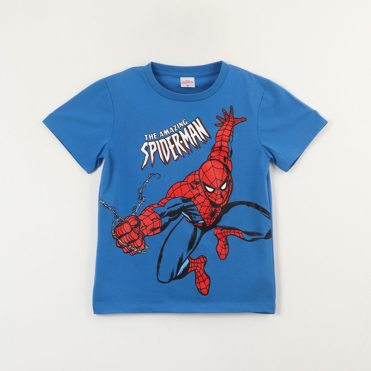 MARVEL - Polera Manga Corta Niño Azul The Amazing Spiderman Marvel