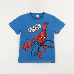 MARVEL - Polera Manga Corta Niño Azul The Amazing Spiderman
