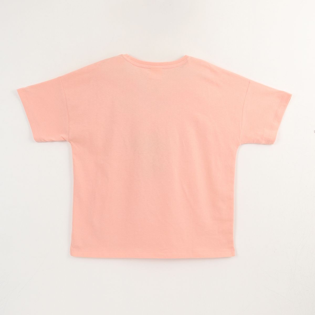 DISNEY - Polera Manga Corta Niña Damasco Stitch Ohana Disney