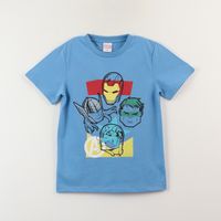 Polera Manga Corta Niño Azul Avengers Assemble