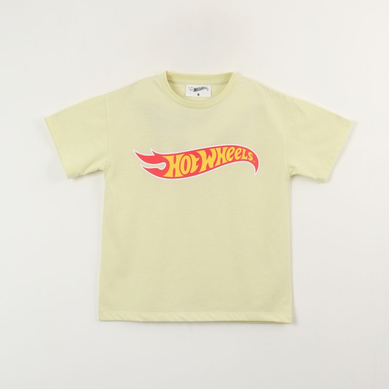 HOT WHEELS - Polera Manga Corta Niño Amarillo Logo Hot Wheels