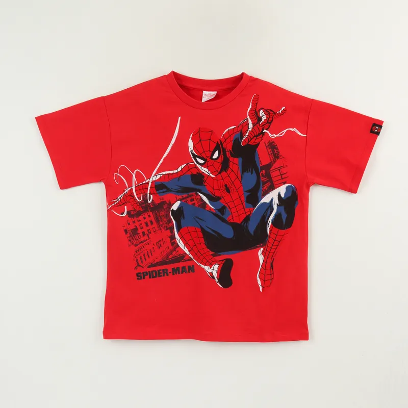 MARVEL - Polera Manga Corta Niño Rojo Spiderman Marvel