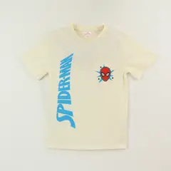 MARVEL - Polera Manga Corta Niño Blanco Bolsillo Spiderman