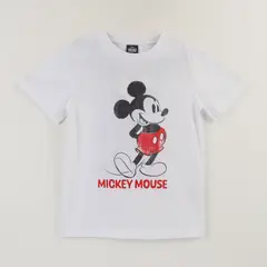 DISNEY - Polera Manga Corta Niño Blanco Mickey Mouse