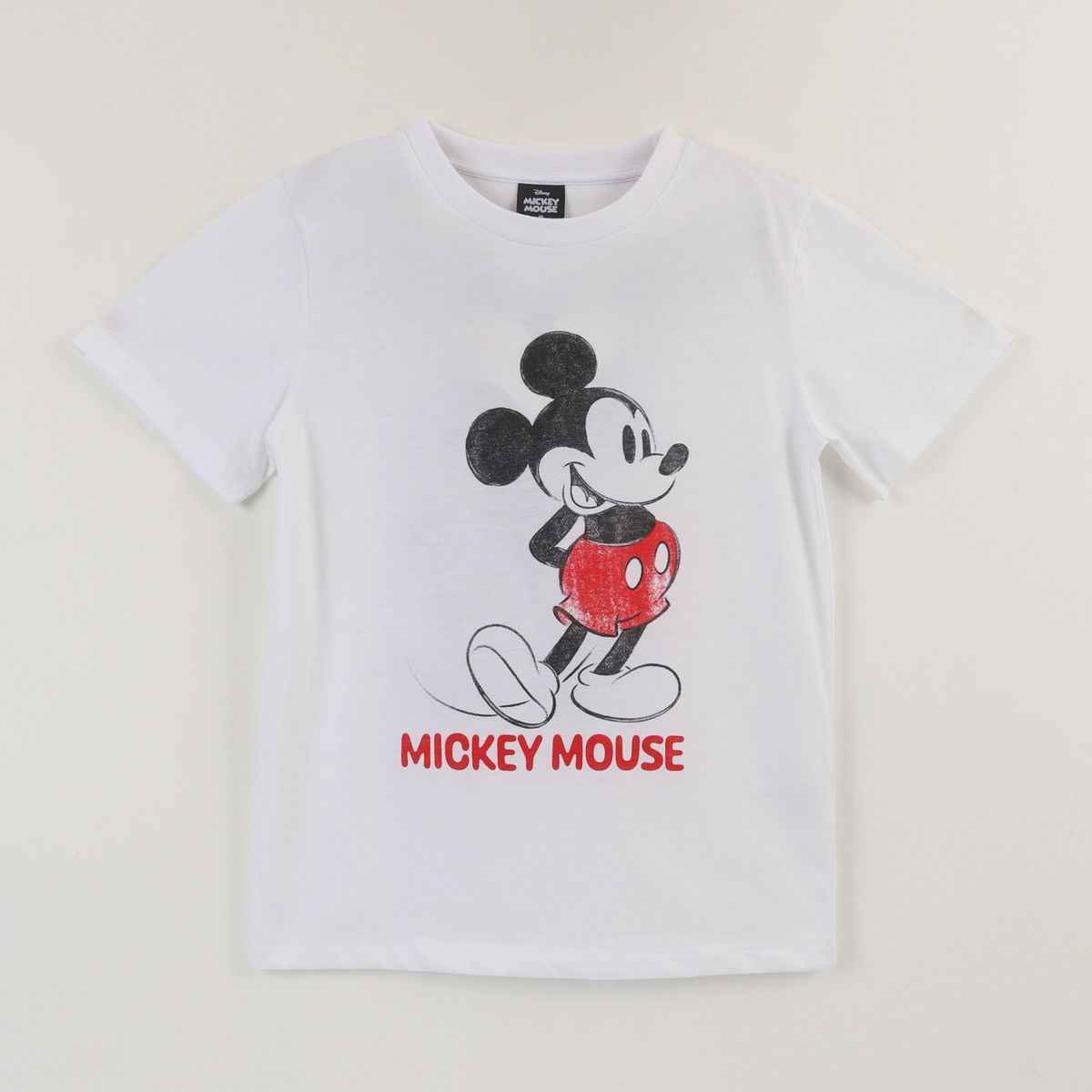DISNEY - Polera Manga Corta Niño Blanco Mickey Mouse Disney