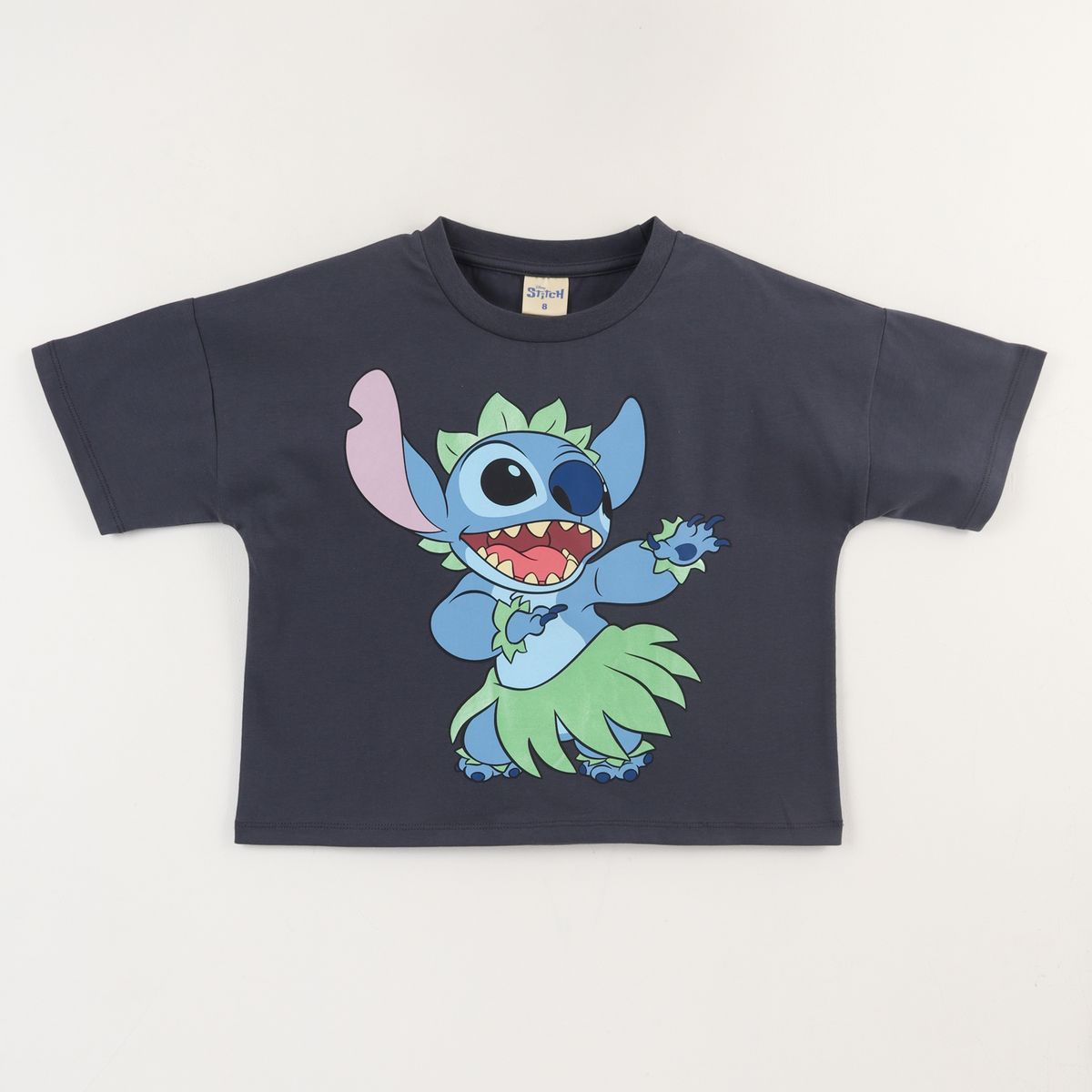 DISNEY - Polera Manga Corta Niña Negro Dance Lilo & Stitch Disney