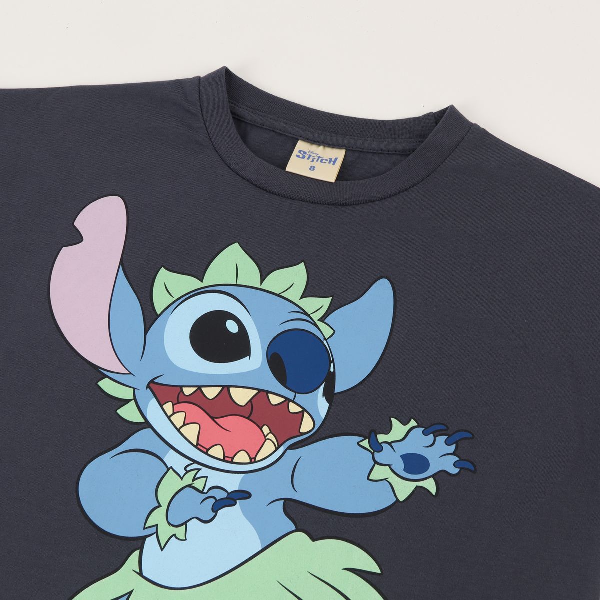 DISNEY - Polera Manga Corta Niña Negro Dance Lilo & Stitch Disney
