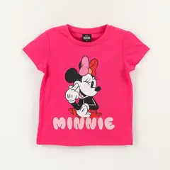 DISNEY - Polera Manga Corta Niña Rosado Minnie Cheek
