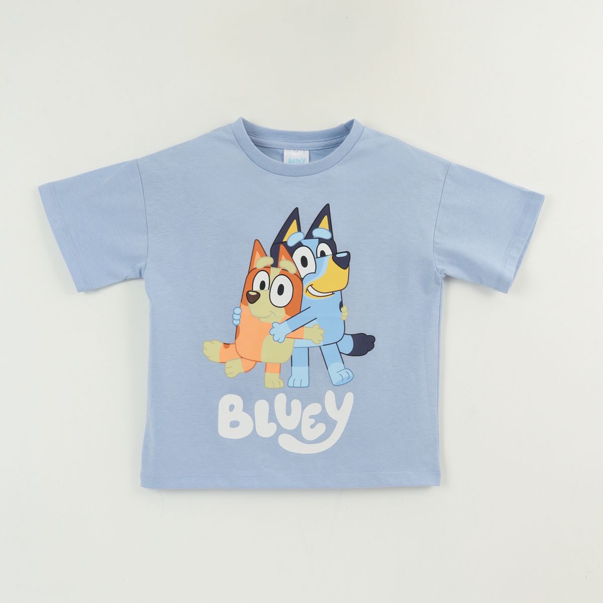 BLUEY - Polera Manga Corta Niño Azul Bingo & Bluey