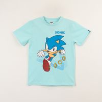Polera Manga Corta Niño Celeste Run