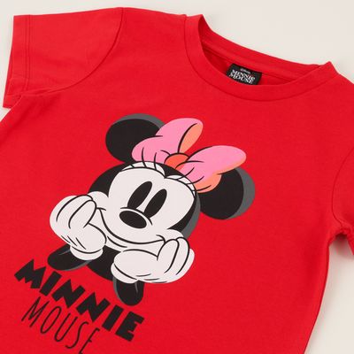 Imagen 2 del producto Polera Manga Corta Niña Rojo Minnie Mouse Face