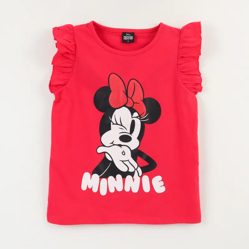 DISNEY - Polera Sin Manga Niña Rojo Minnie Kiss Disney