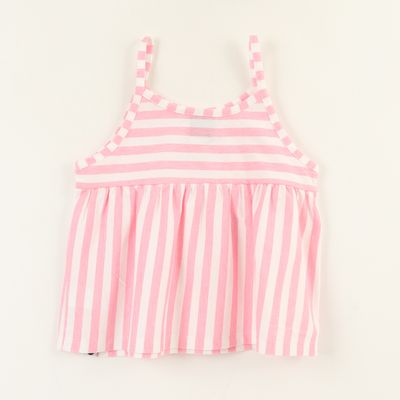 Imagen 2 del producto Polera Sin Manga Niña Rosado Rayas Minnie Mouse