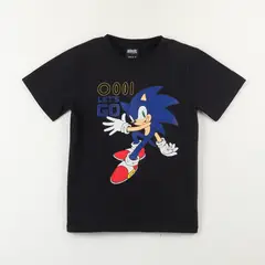 SONIC - Polera Manga Corta Niño Negro Lets Go